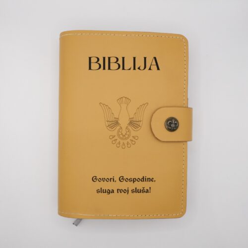 Kožni omot za džepnu Bibliju "Govori Gospodine..."